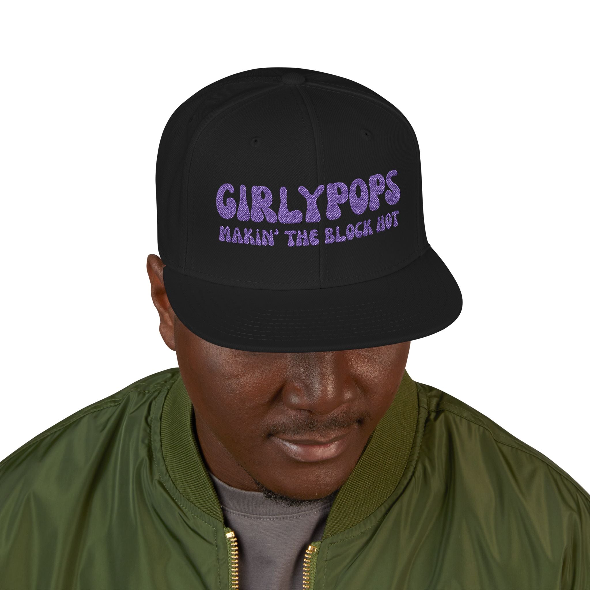 GirlyPops "Makin' the Block Hot" Embroidered Flat Bill