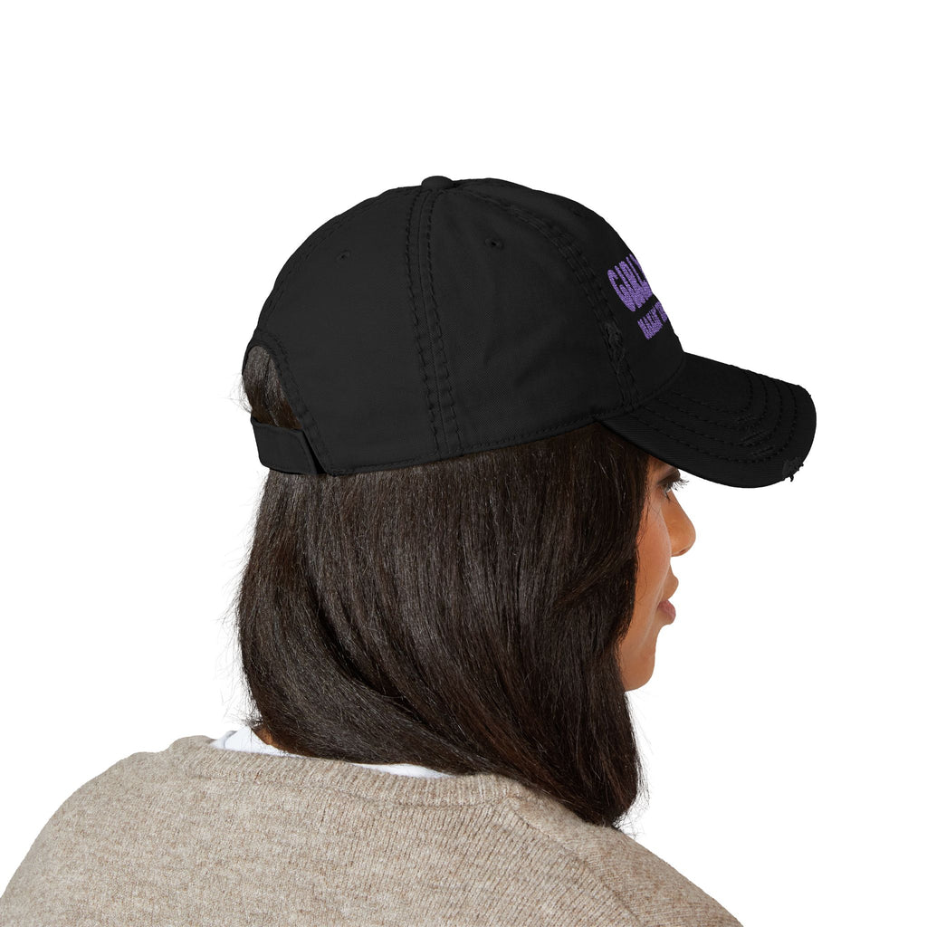 GirlyPops Embroidered Distressed "Makin' The Block Hot" Black Cap