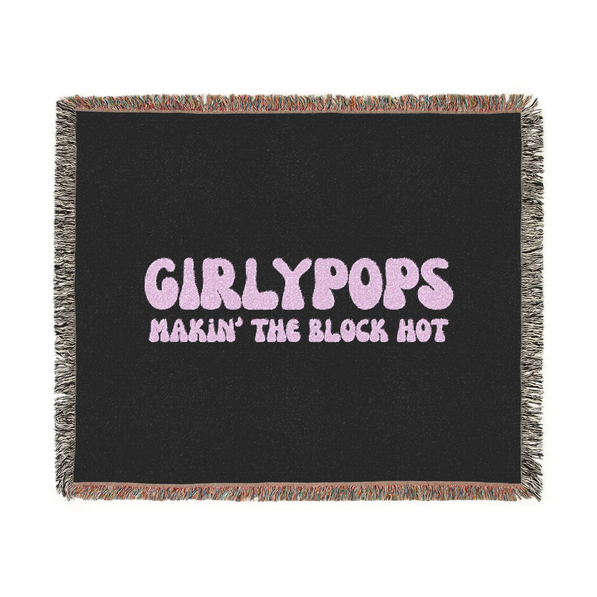 Girlypops "Makin' The Block Hot" Woven Throw Blanket