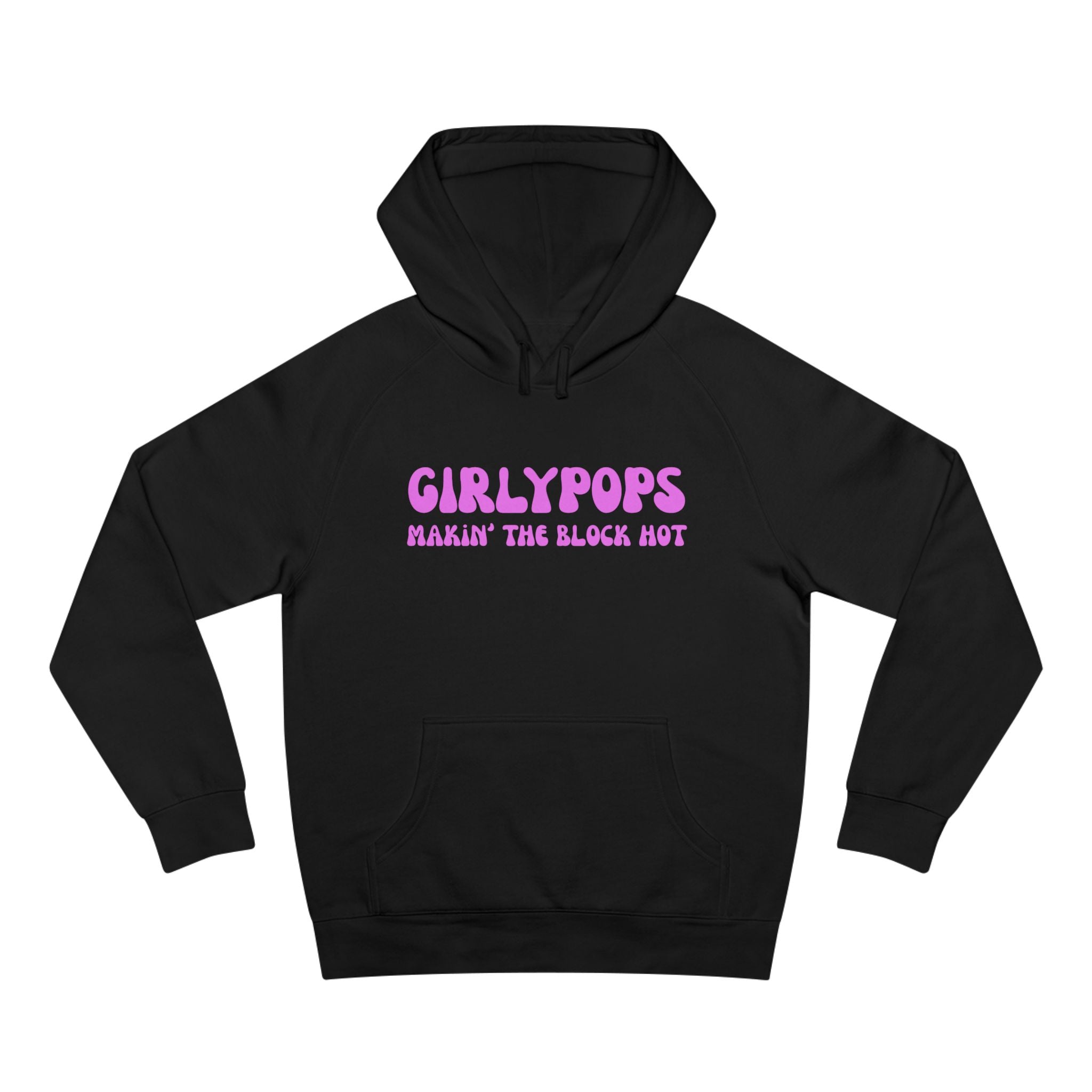 Black Hoodie with Pink Girlypops "Makin' the Block Hot" Logo